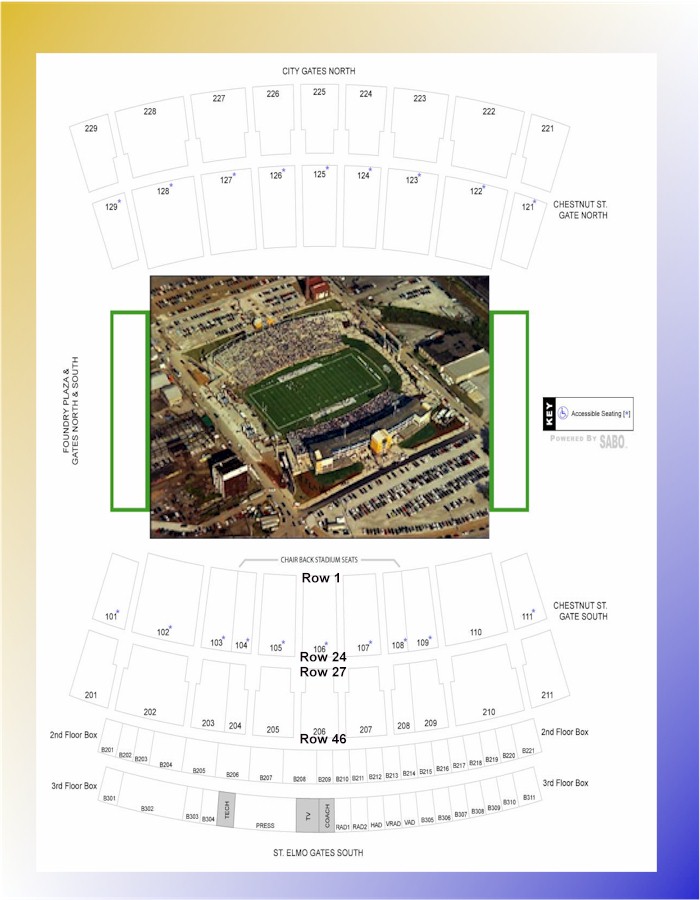 finley stadium map