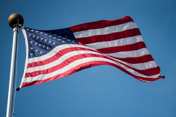 MyCAA Flag Post American Flag..