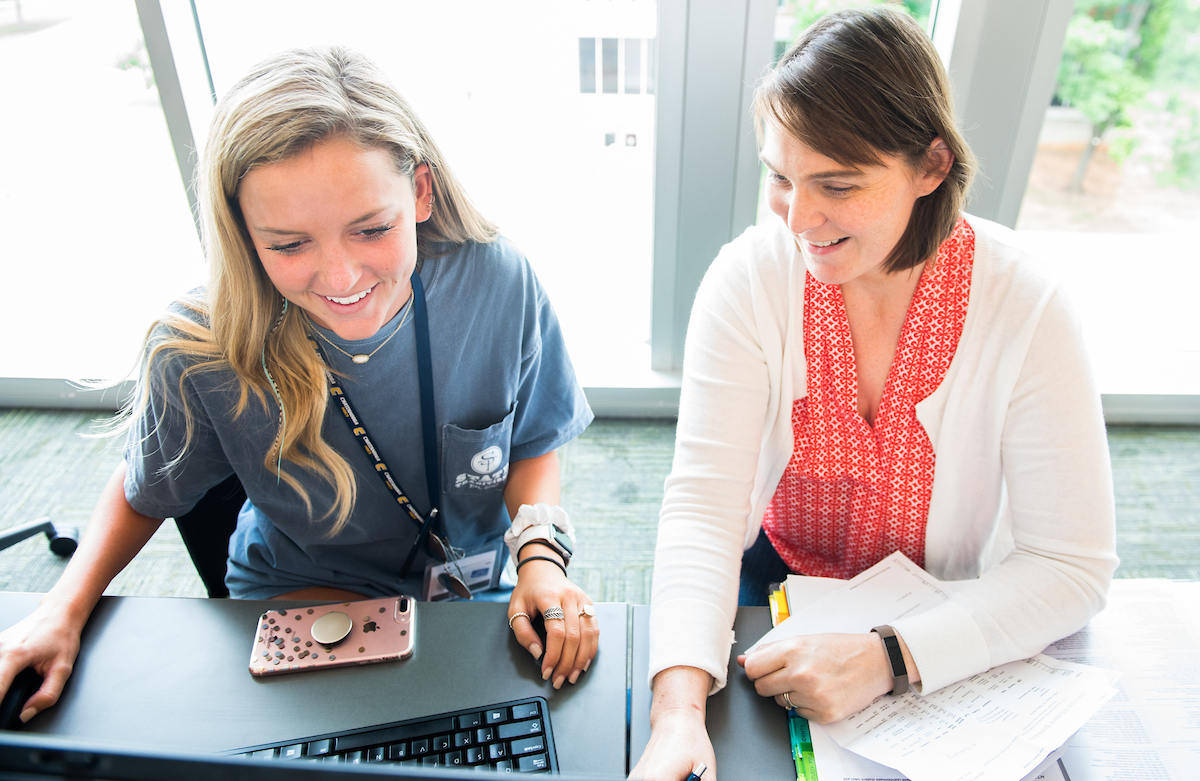 female student with female advisor female student with female advisor