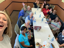 Selfie of a group of elderly people