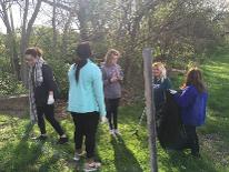 Students outside in nature