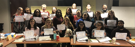 Group picture with certificates in hand