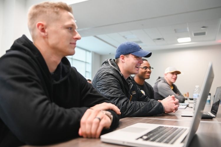 Students sitting in a class