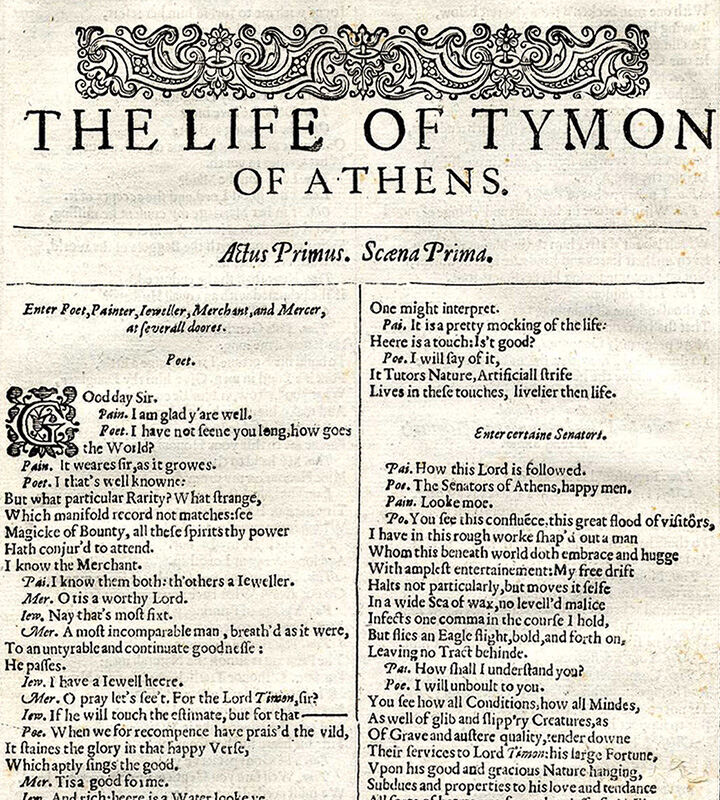 Source: Tymon of Athens from the Second Folio by William Shakespeare, Paul Jordan-Smith Collection