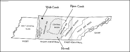 Tennessee Meteor Craters Map Tennessee Meteor Craters Map
