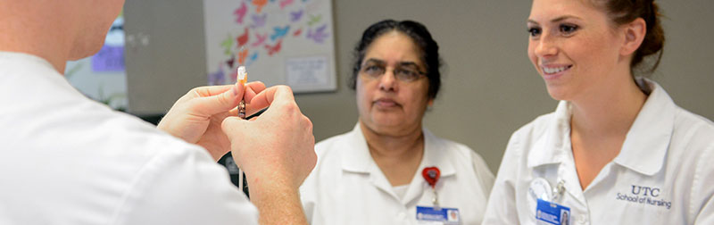 Three nursing students