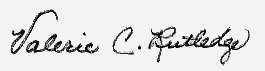 Valerie C. Rutledge Signature