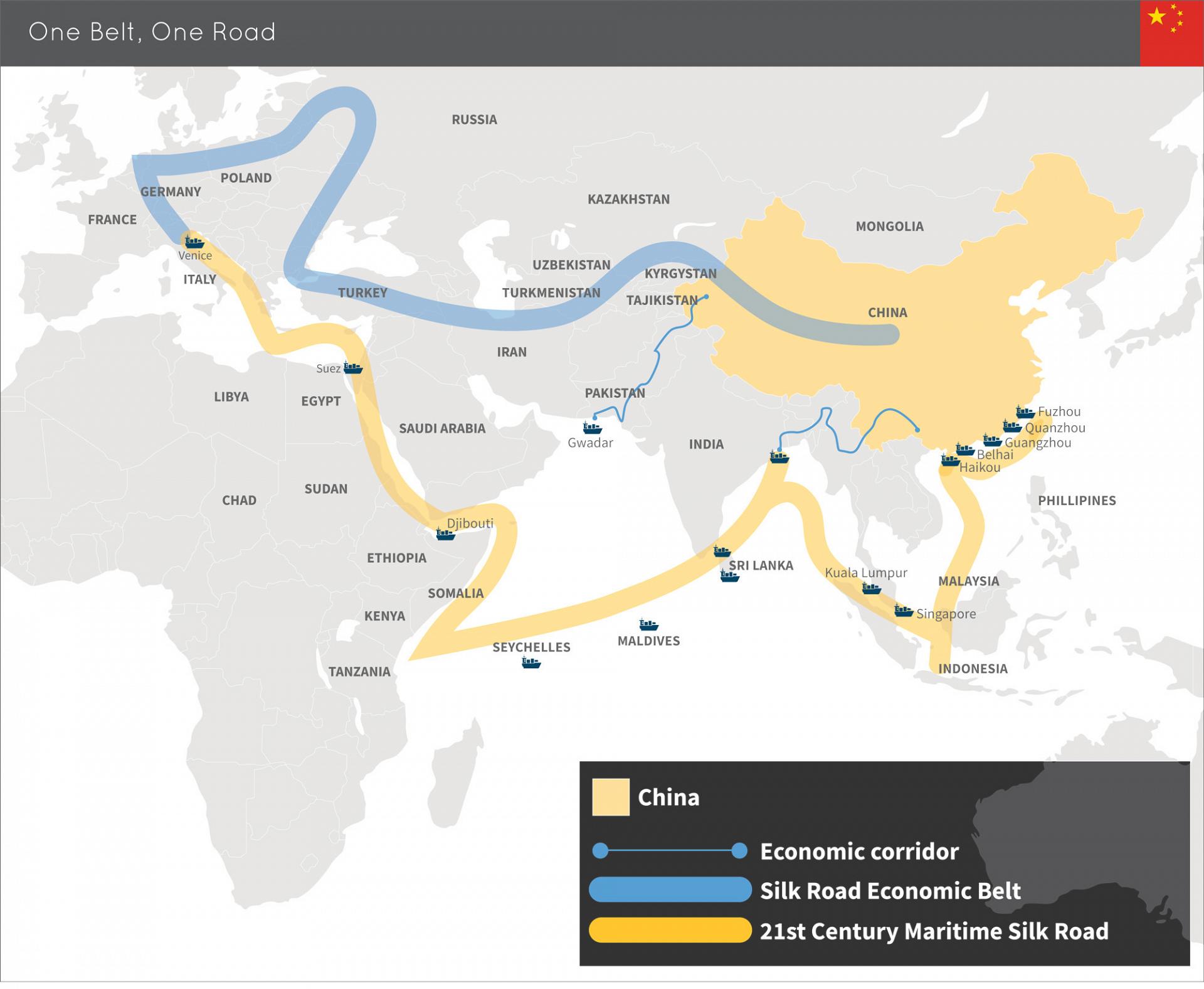 Map of silk road