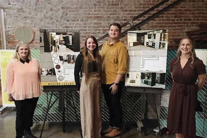 Scholarships Interior Architecture Four students and two presentations