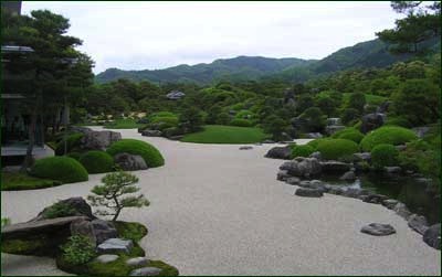 Large garden in Asia