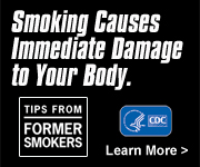 Smoking causes immediate damage to your body.