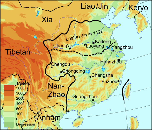 A map of Song dynasty China
