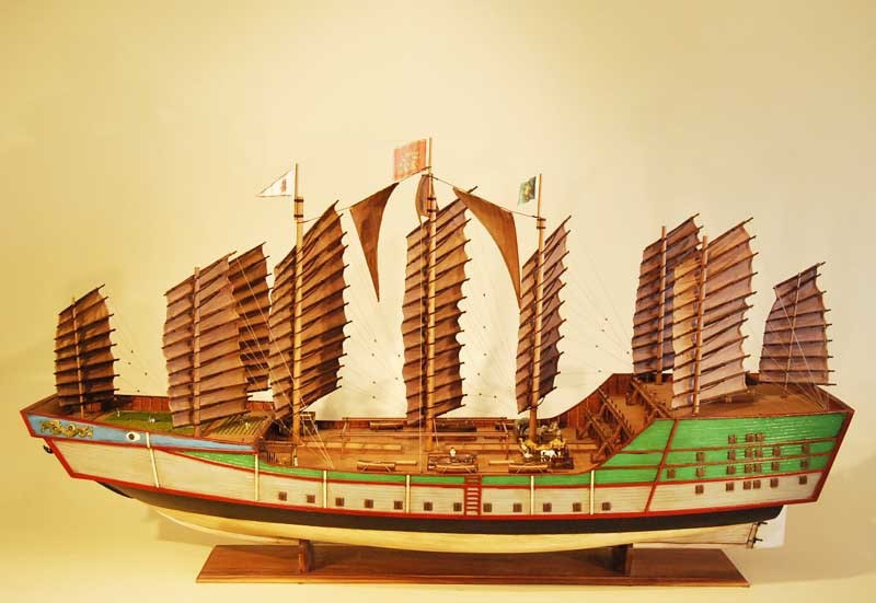 A model of one of Zheng He’s treasure ships.