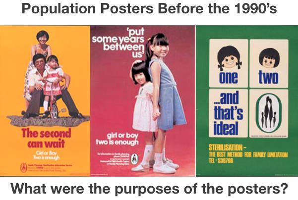Slide No. 128 from PowerPoint: Advertisement posters prior to 1990.
