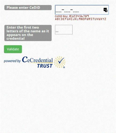 Validation Demo Validation Demo