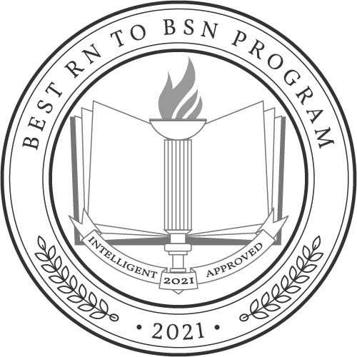 Best RN-BSN Badge by Intelligent.com