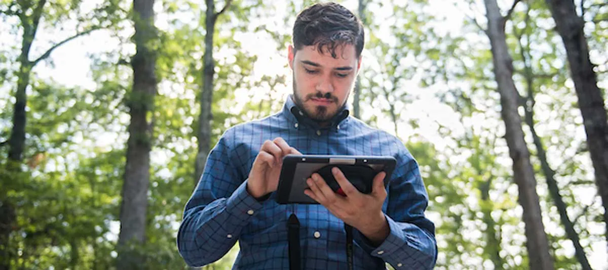 Man on tablet