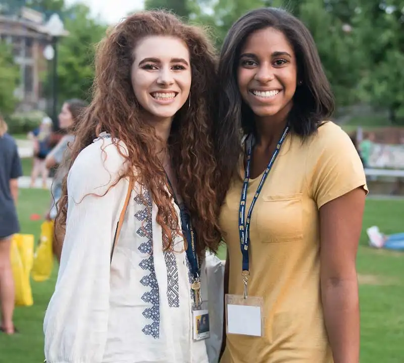 Students smiling