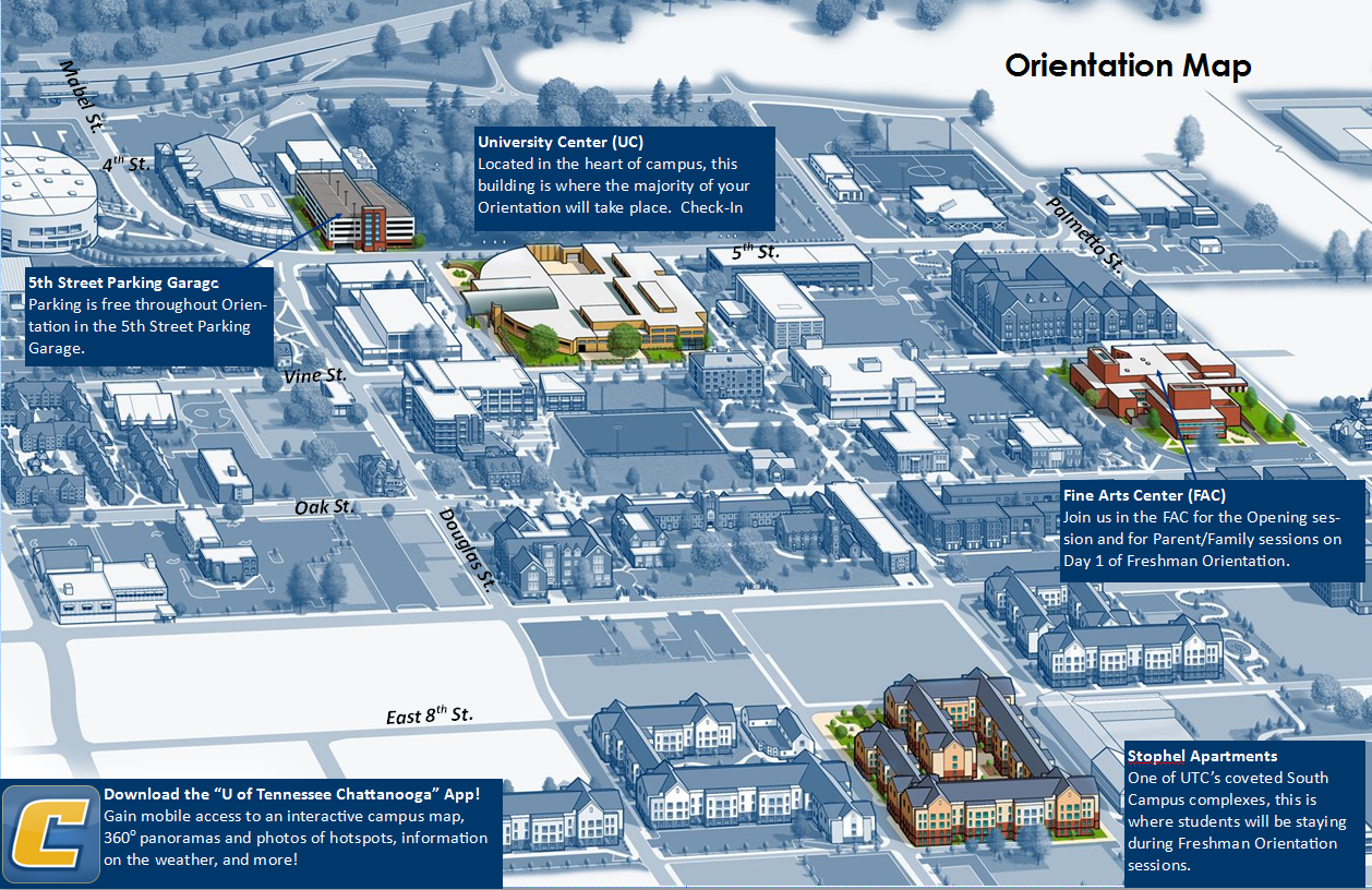 Utc Map Of Campus How To Get To Chattanooga And Utc Orientation | University Of Tennessee At  Chattanooga