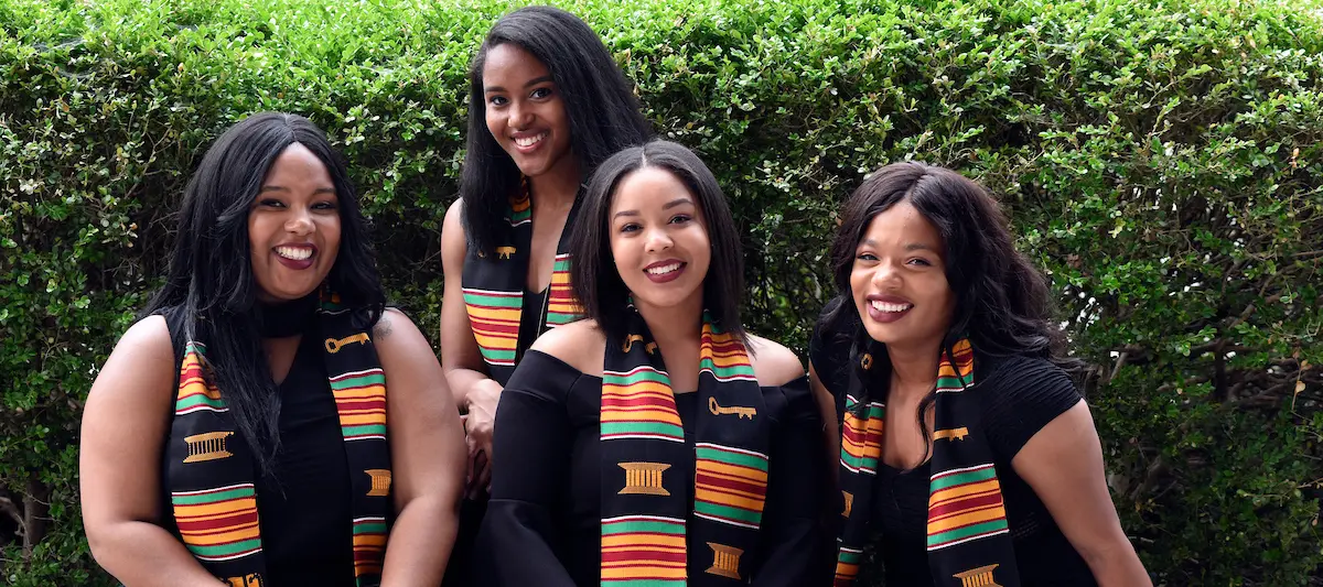 Students smiling