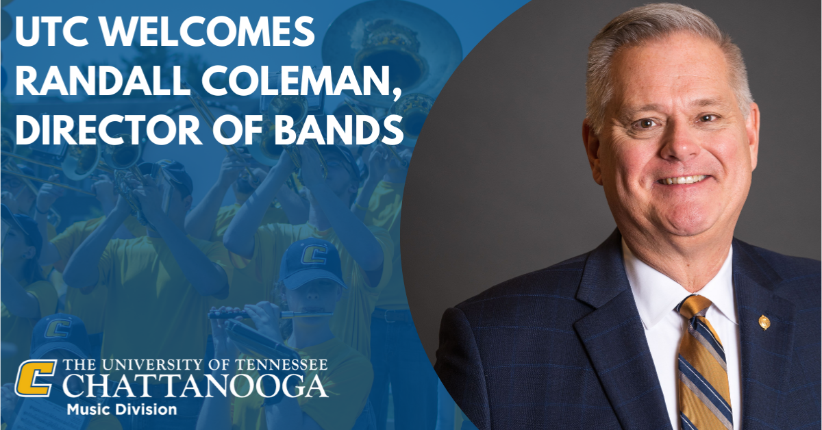 UTC Welcomes Randall Coleman, Director of Bands, photo of Coleman