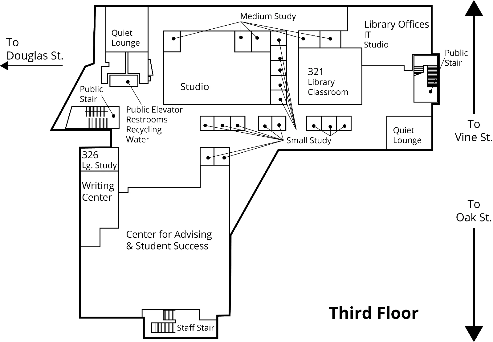 Map of library Map of library