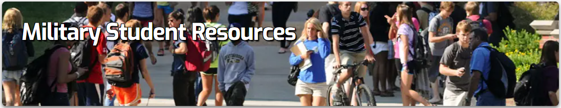 Military Student Resources Banner