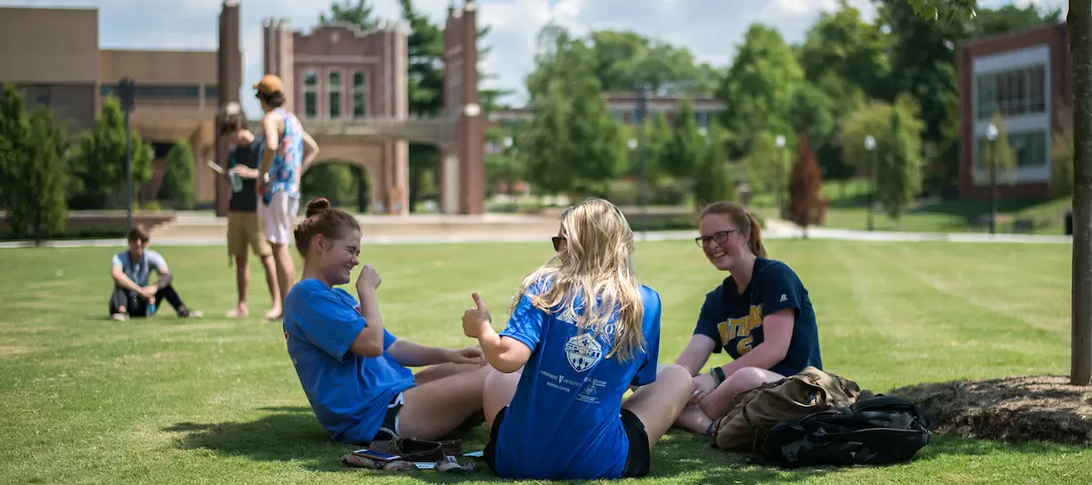 Students on Chamberlain field