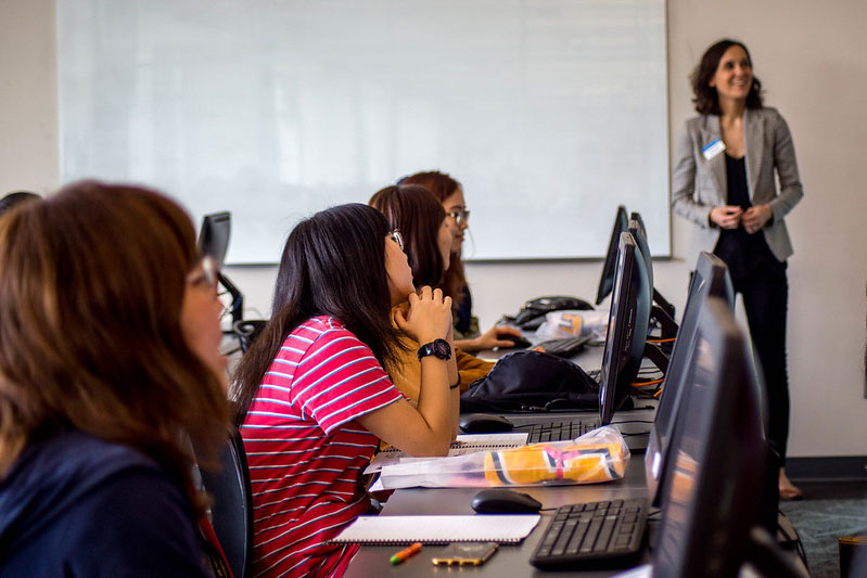 International students in class