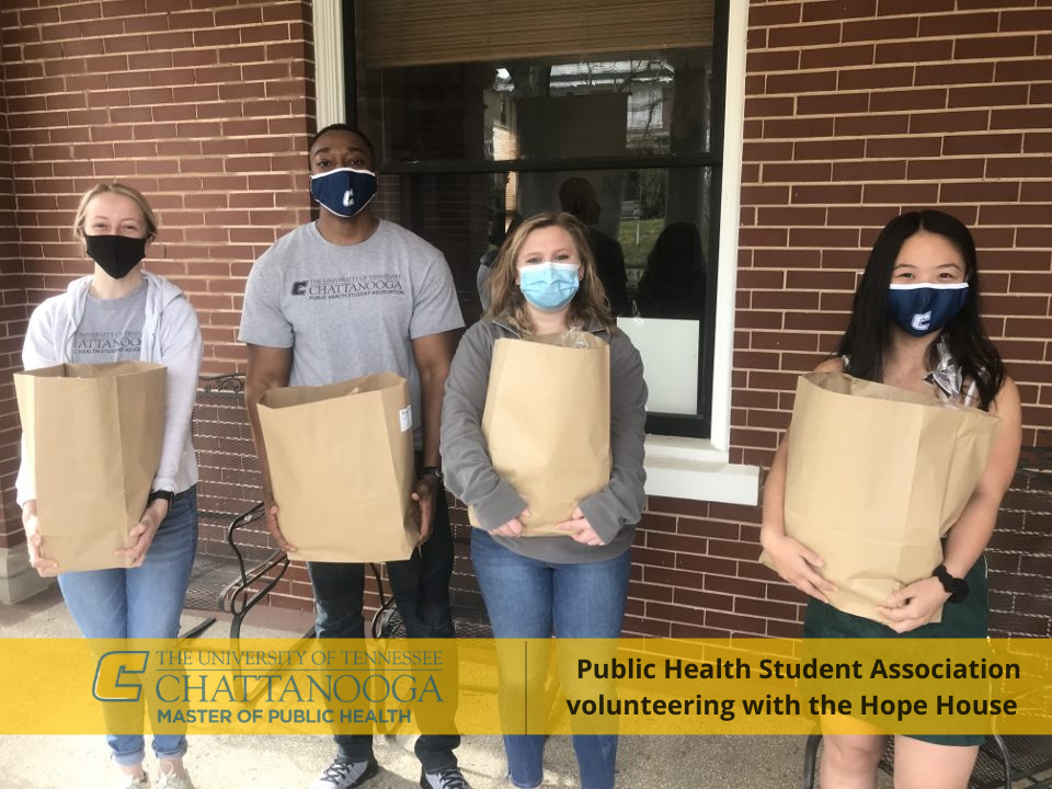 Public Health Student Association volunteering with the Hope House