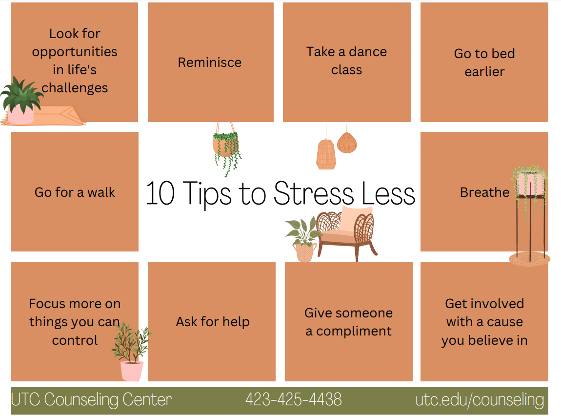 10 Tips to Stress Less 10 Tips to Stress Less