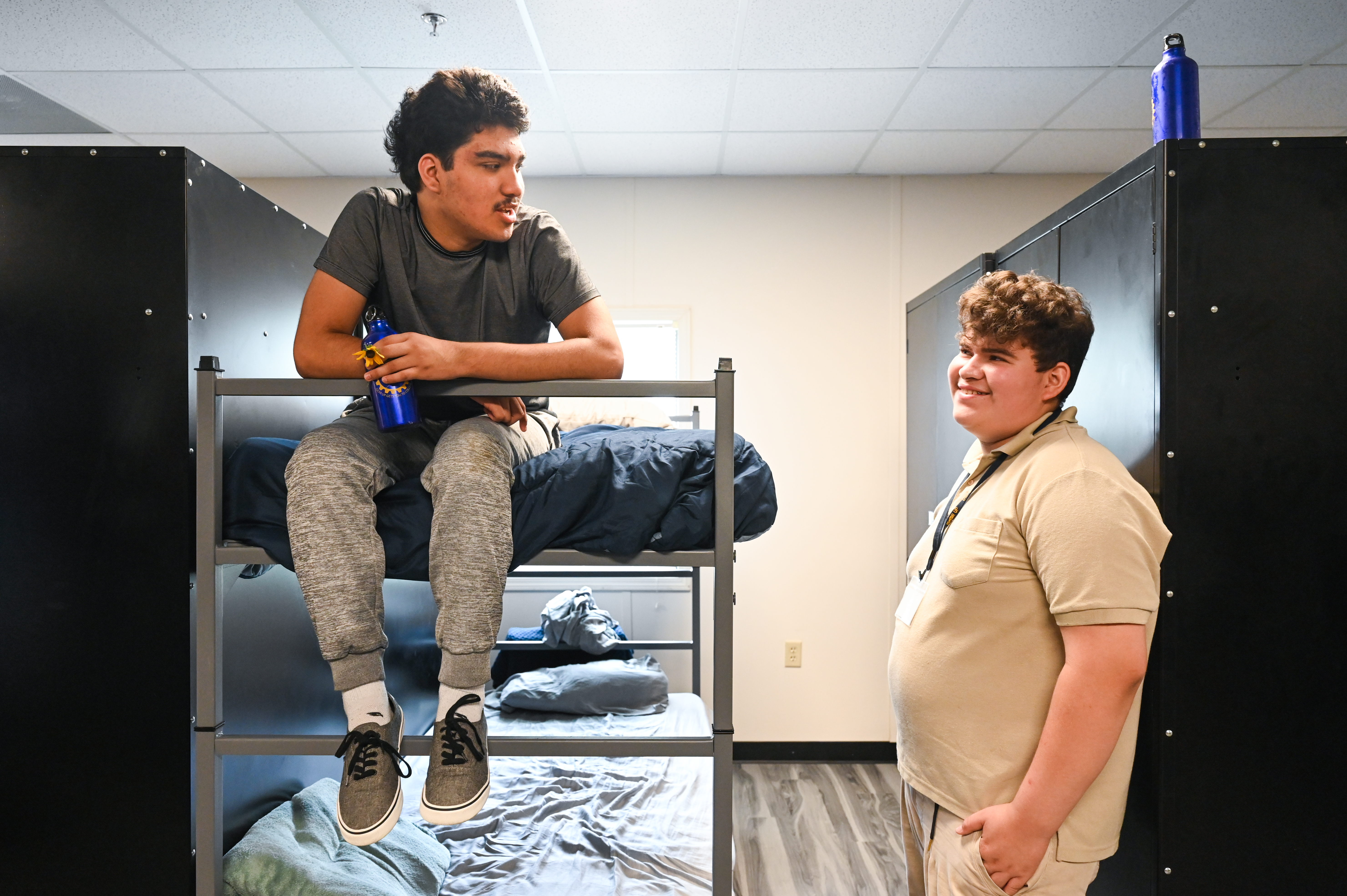 Two students conversing