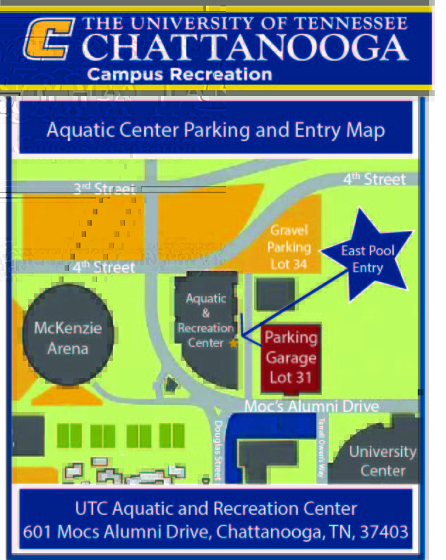 Aquatic Pool Rental Parking and Entry Map Aquatic Pool Rental Parking and Entry Map