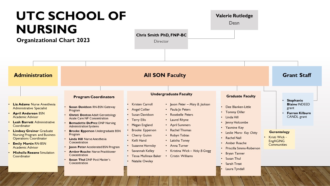 School of Nursing Organizational Chart