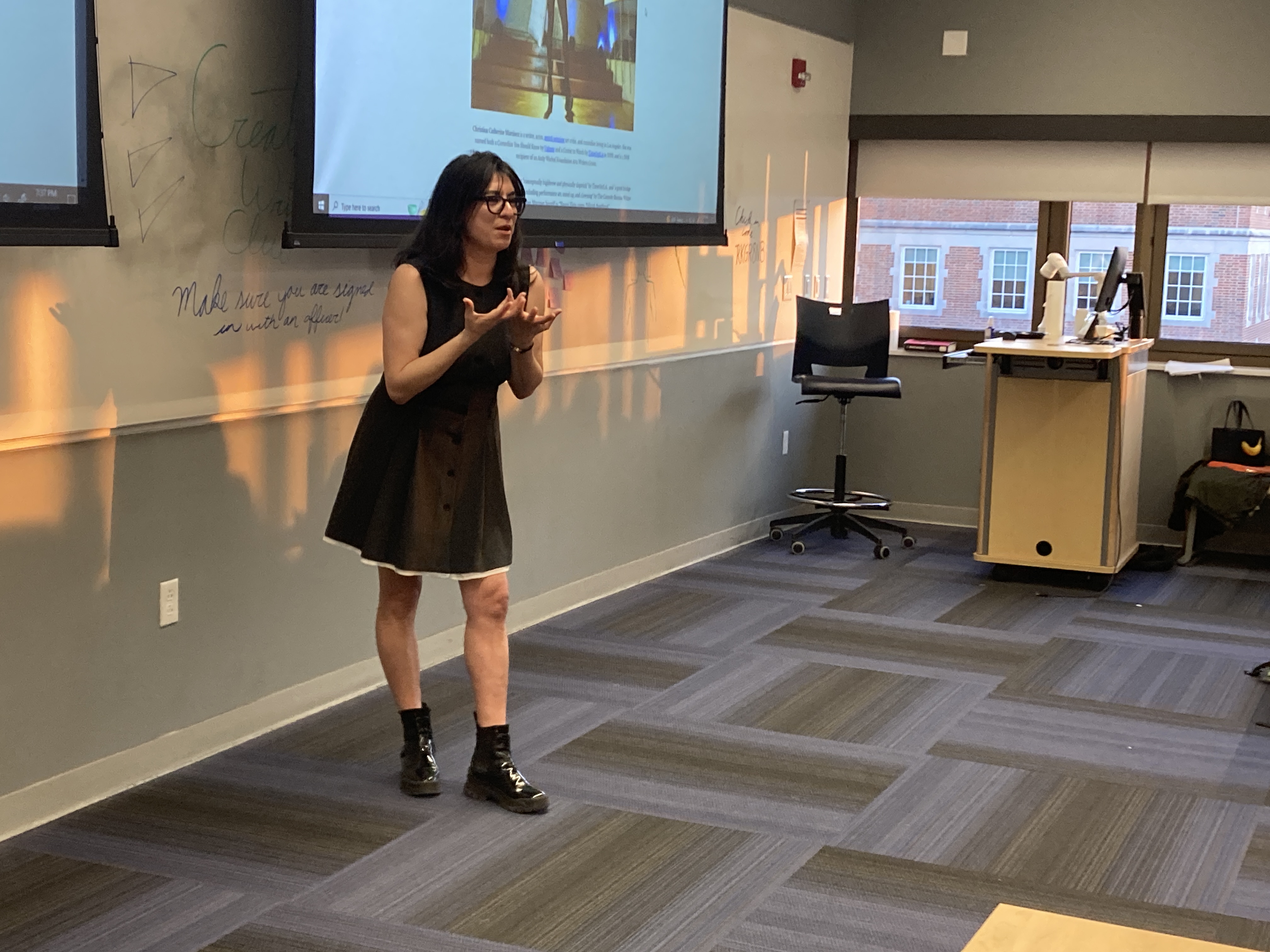 Sp24 Meacham Fellow Christina Catherine Martinez at &quot;Move, Dummy: Writing as Physical Practice&quot;