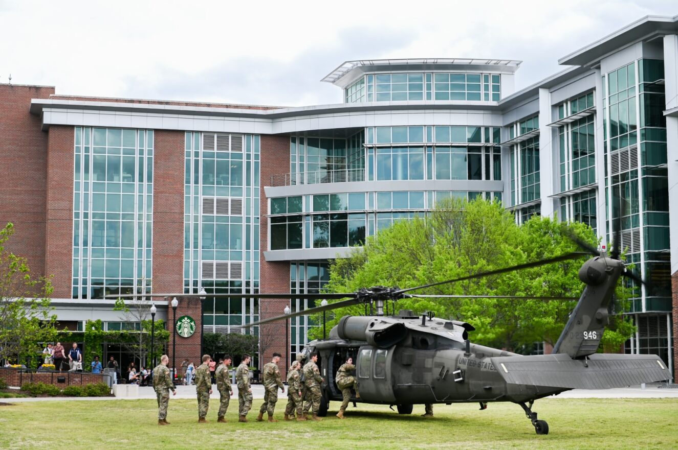 helicopter on campus