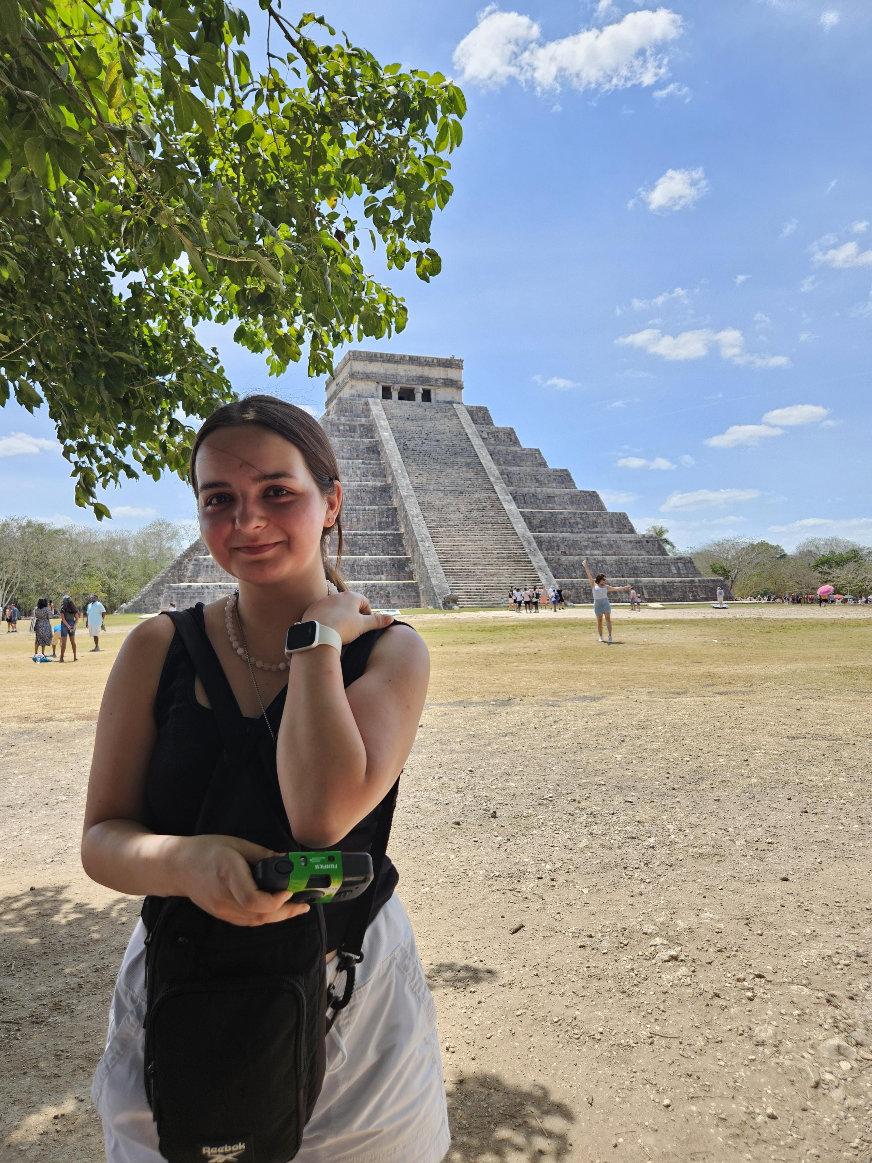 Photo Op in front of Chichen Itza Castle Photo Op in front of Chichen Itza Castle