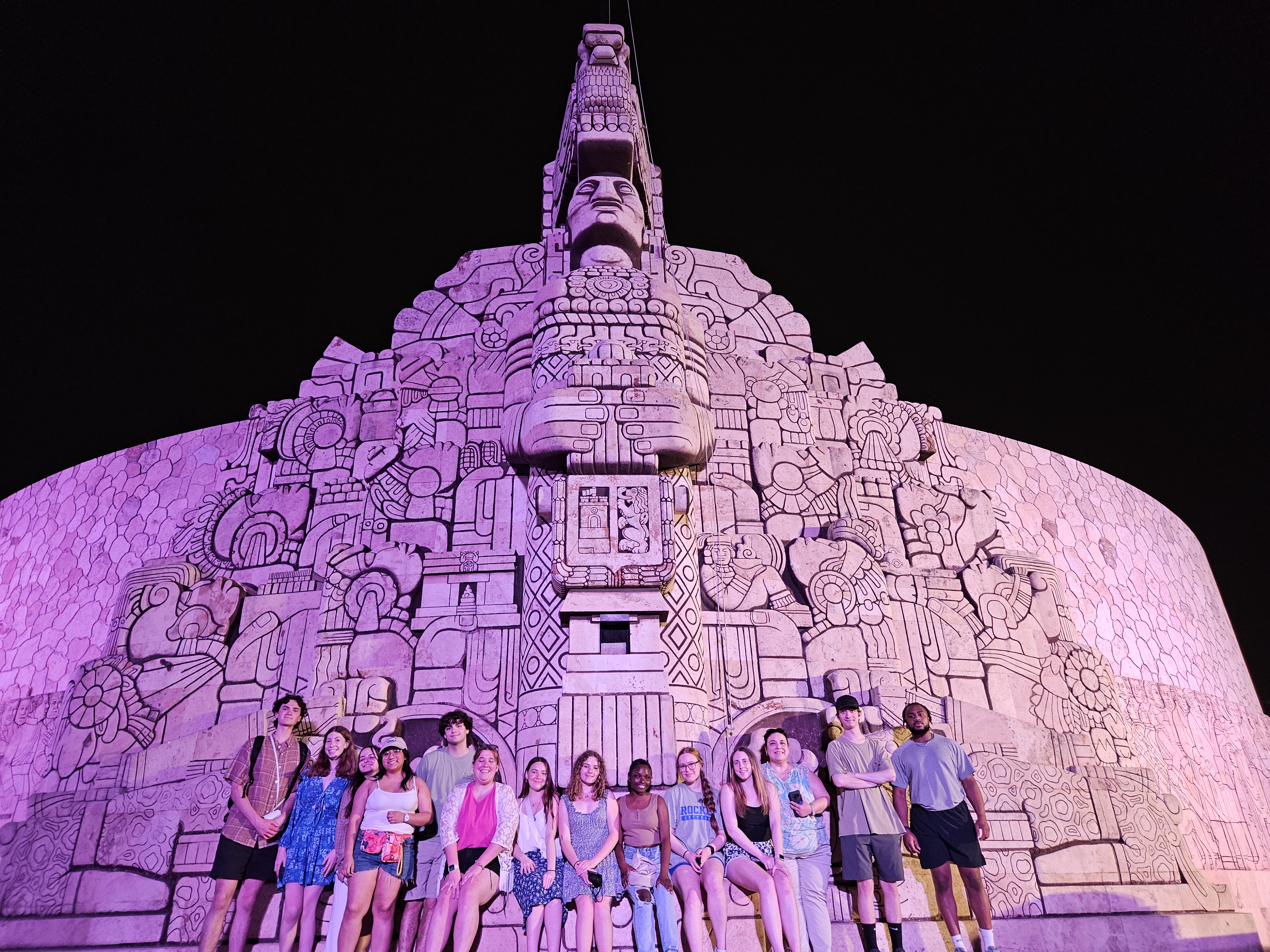 A&SRC Explorers ose in front of the Monumento a la Patria-Merida Students pose in front of the Monumento a la Patria in Merida