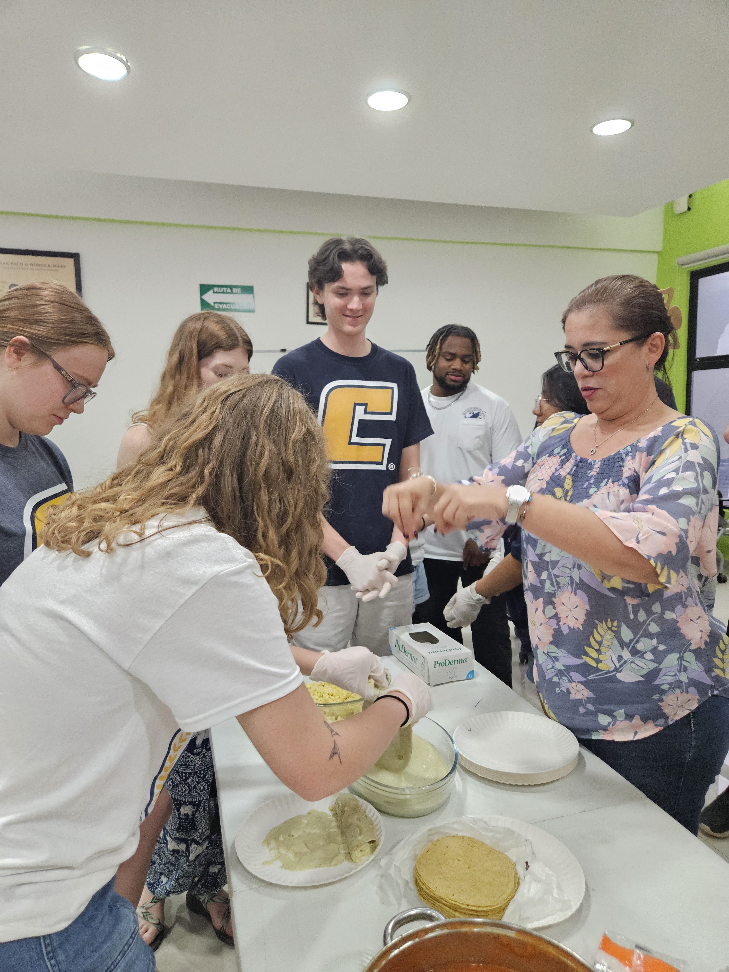 A&SRC Explorers learn to prepare papadzules, an old Mayan dish A&SRC Explorers learning to prepare an old Mayan dish called papadzules during our day at UADY