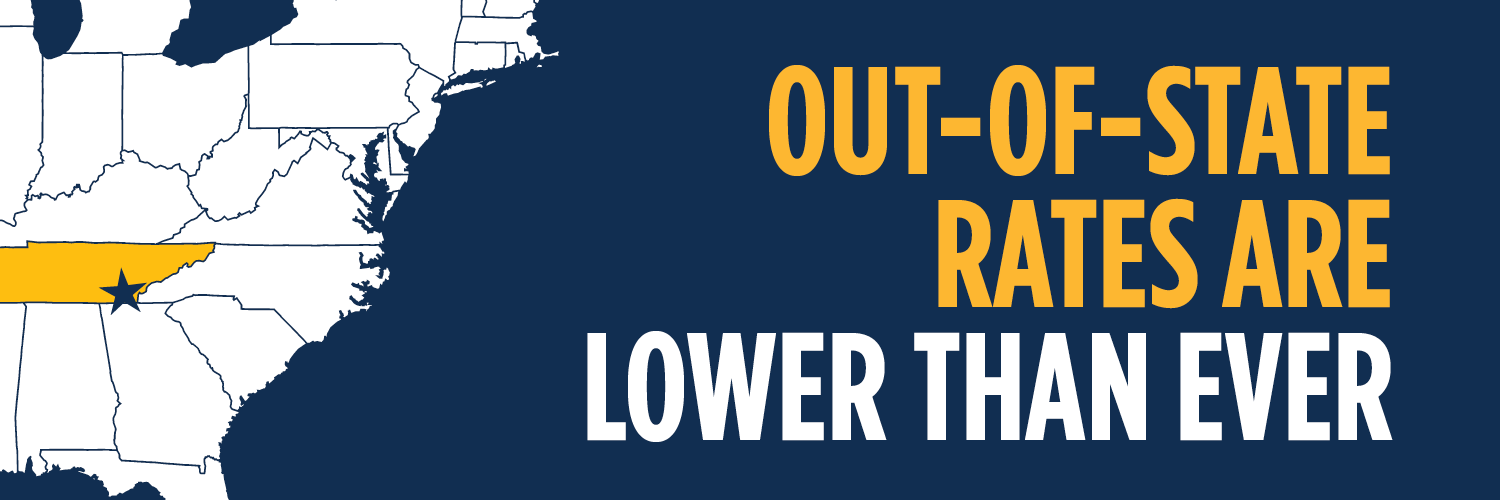 UTC Out-of-state rate banner UTC banner reading "out-of-state rates are lower than ever"