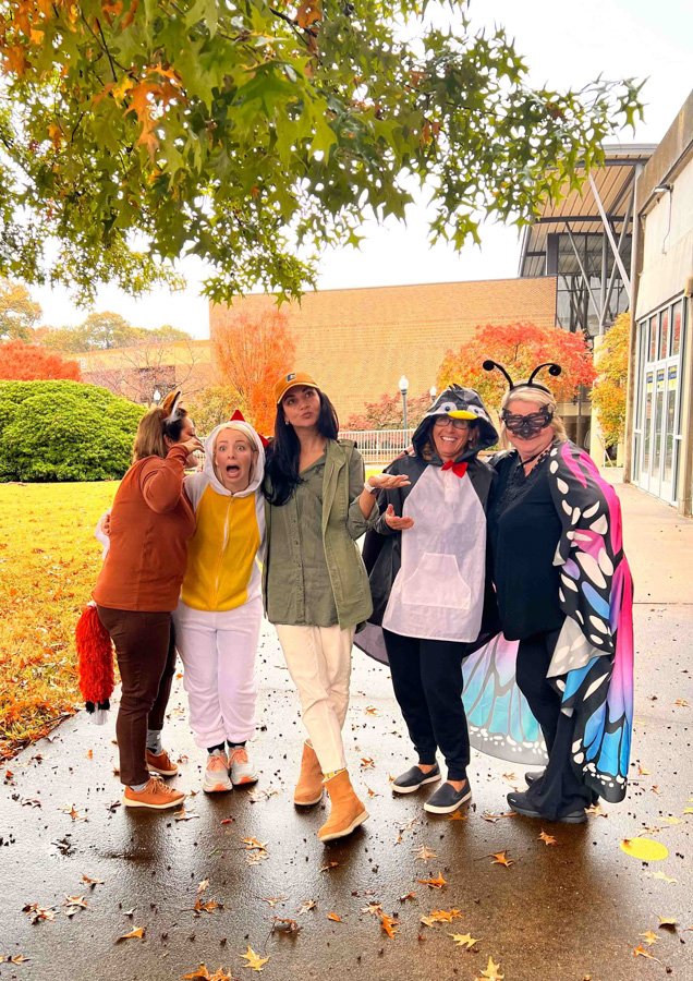 UTC UHS zoo keeper and some of her zoo friends