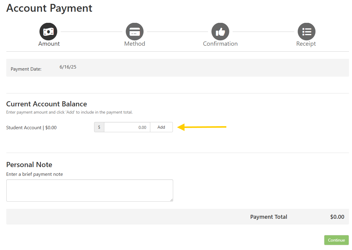 Enter the amount of your library fine in Current Account Balance Enter the amount of your library fine in Current Account Balance