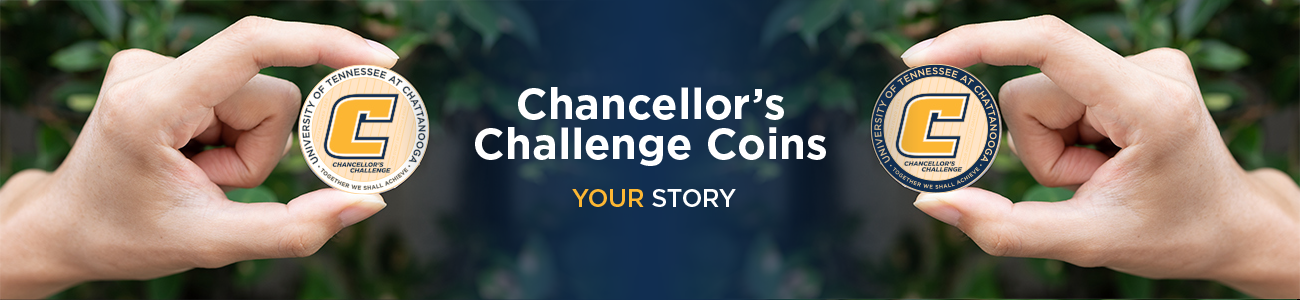 Chancellor Challenge Coin reads "Your Story"