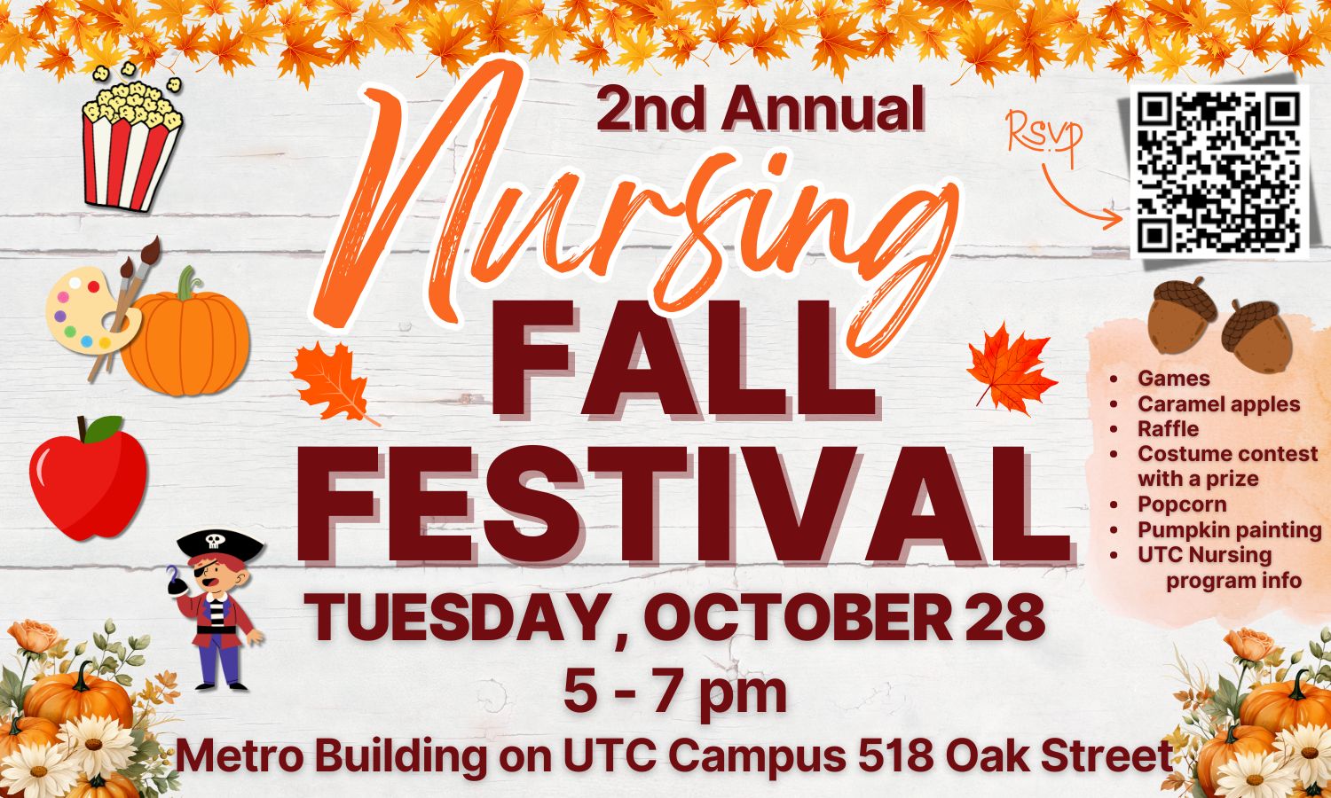School of Nursing Fall Festival Flyer
