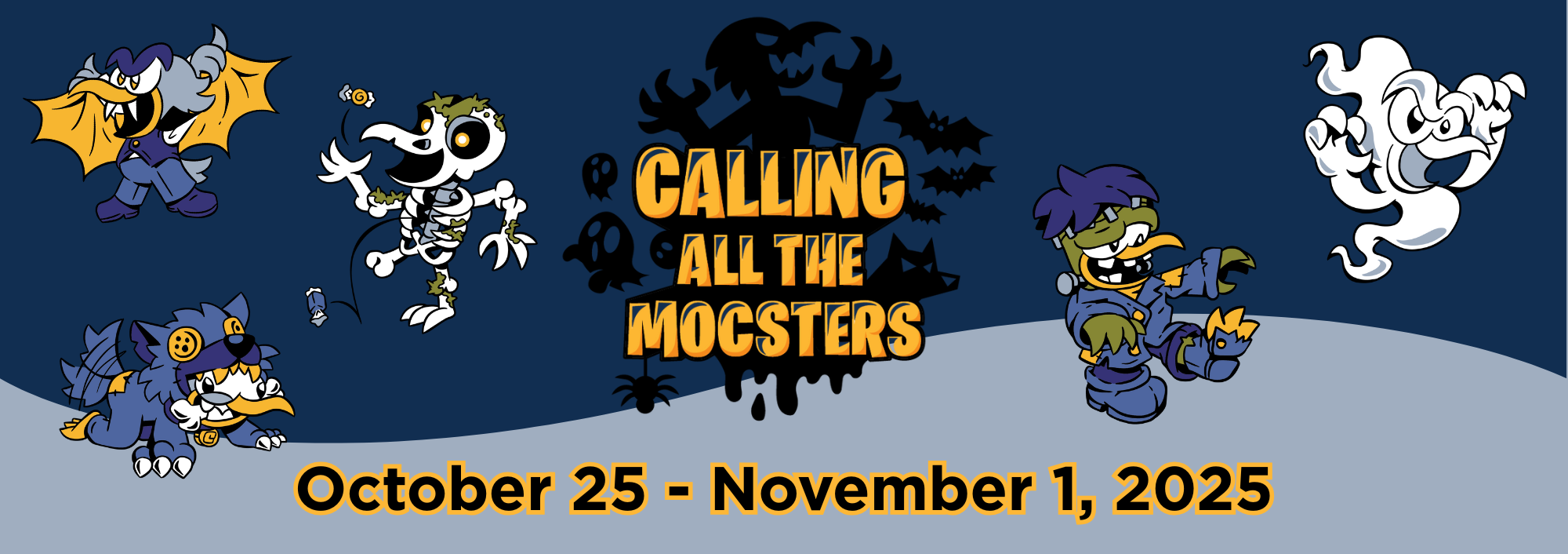 Homecoming Web Banner Calling all the Mocsters. October 25-November 1, 2025