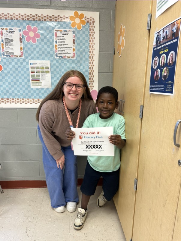 Literacy tutor with student