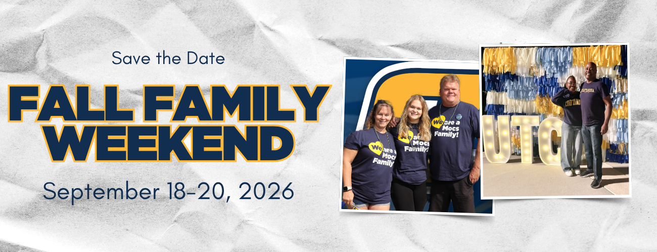 Save the Date, Fall Family Weekend, September 18-20, 2026
