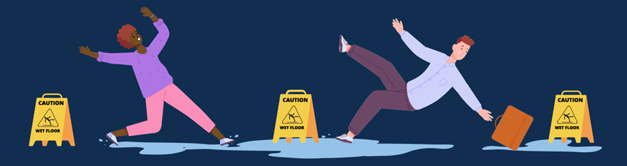 Image depicting an employee mishap