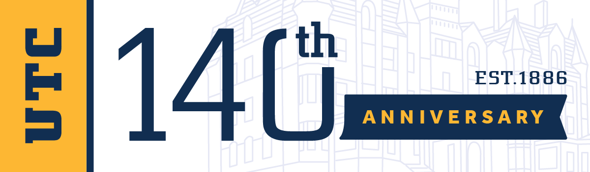 A graphic to celebrate the 140th anniversary of UTC.