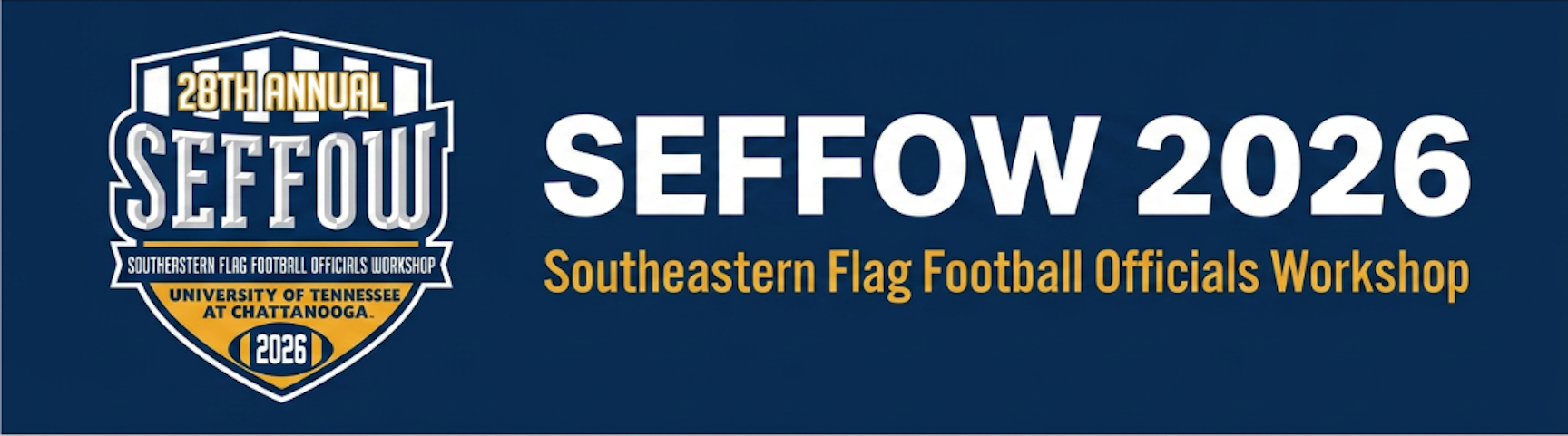 Southeastern Flag Football Officials Workshop 2026 Banner